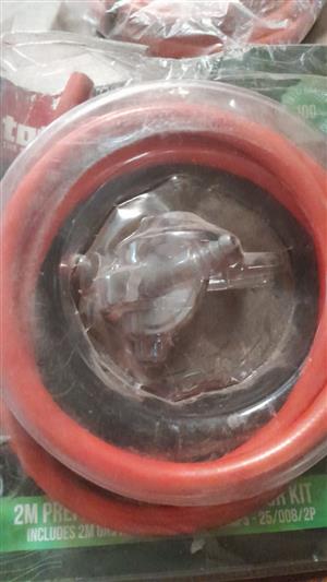Watex, totai, alva 2m gas hose and regulators for sale