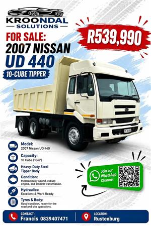 2007 Nissan UD 440 10 cube tipper truck