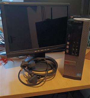 Dell i7 - 3770 Desktop Computer @ 3.4GHz with 16 inch Screen, Wifi Dongle and ca