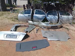 Toyota corrolla doors bonnet boot fenders bumpers