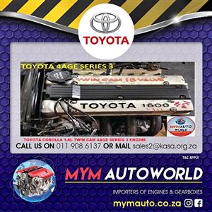 TOYOTA COROLLA 1.6L TWIN CAM 4AGE SERIES 3 ENGINE