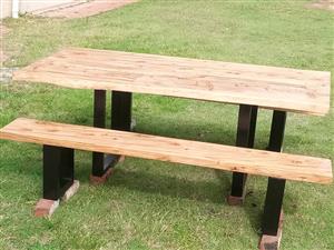 Pine and Cedar Slab Tables