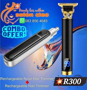COMBO DEAL   Rechargeable Nose Hair Trimmer + Rechargeable Hair Trimmer ️