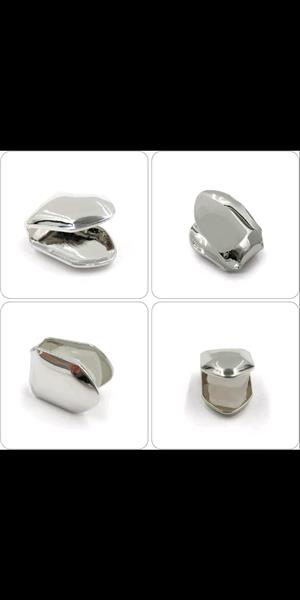 4silver teeth grillz clips