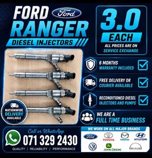 FORD RANGER 3.0 INJECTORS FOR SALE WITH WARRANTY INCLUDED 