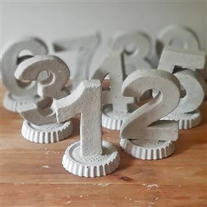 CEMENT TABLE NUMBERS FOR HIRE