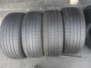 235/45/19 × 4 Continental tyres. 70% life on threads