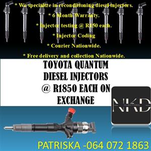 DIESEL INJECTORS FOR TOYOTA QUANTUM 