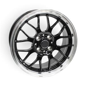 15″ GT480 4×100 Black with Machine Lip Alloy Wheels