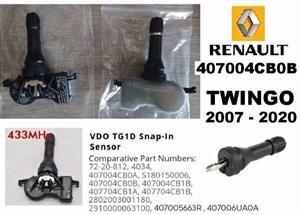Renault Twingo TPMS tyre pressure monitor sensors