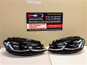 VW Golf 7.5 left and right side LED xenon headlights (2017)
