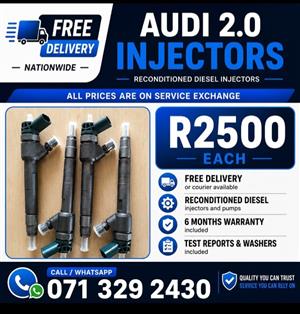 AUDI 2.0 INJECTORS FOR SALE WITH WARRANTY INCLUDED 