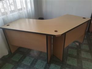 Curved office desk