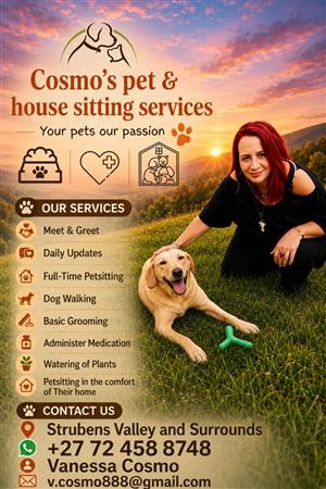 Pet and house sitting  