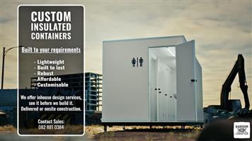 CUSTOM BUILD BATHROOM CONTAINERS. Units are built according TO YOUR OWN design, specifications