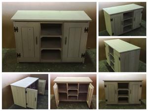 Compactum Cottage series 1200 change-over table Version 2 - Antique white stain