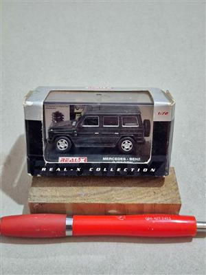 Real-X brand die-cast 1:72 scale model of a Mercedes-Benz G-Wagon