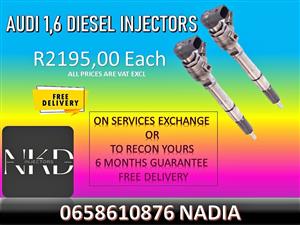 AUDI 1.6 COMMON RAIL DIESEL INJECTORS FOR SALE