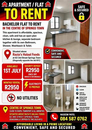 Flat to rent in Springs Town