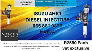 ISUZU 4HK1 DIESEL INJECTORS FOR SALE -RECONDITIONED AND NEW