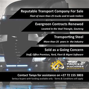 Transport Company for Sale!