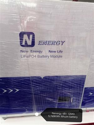 Battety,, Nenergy 48V 120Ah 5,760KWh lithuim,, LifePo4