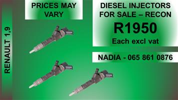 RENAULT 1.9 DIESEL INJECTORS FOR SALE OR TO RECON NATIONWIDE