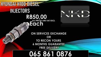 Hyundai H100 diesel Injectors For Sale on exchange or recon.