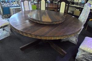 Round 8 Seater Wooden Dining Room Table - B033044841-6