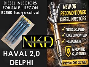 HAVAL 2,0 - DIESEL INJECTORS -FREE NATIONWIDE DELIVERY 