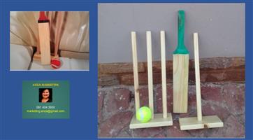 EDUCATIONAL WOODEN TOYS - CRICKET SETS! R200- NB: Contact Anza 0814043930 / marketing.anza@gmail.com