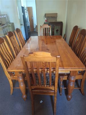 8 seater dining table and chairs.