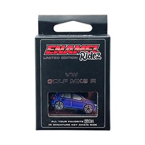 VW Golf MK8 R Blue - Die-Cast Enamel Keychain