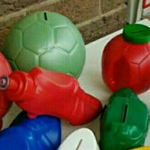 kids juice bottles/money balls
