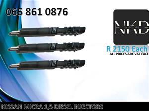 NISSAN MICRA 1.5 DIESEL INJECTORS FOR SALE WITH WARRANTY 8 TEST REPORTS