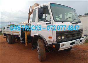 1996 NISSAN CM 16 TURBO (6 TON CRANE) DROPSIDE TRUCK FOR SALE (MT8)