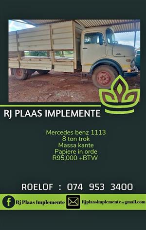 Mercedes benz 1113 8 ton bull nose trok
