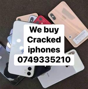 We buy cracked iphones 