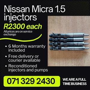NISSAN MICRA 1.5 INJECTORS FOR SALE WITH WARRANTY 