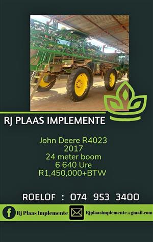 John deere R4023 Hoogloop spuit