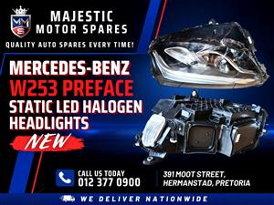 Mercedes-Benz W253 Pre-facelift Static LED Halogen Headlights for Sale – New