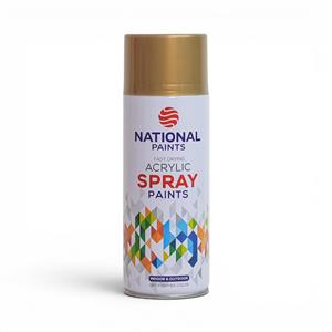 National Paints Fast Drying Acrylic Spray 400ml (Gold)