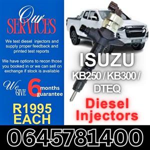 Isuzu KB250 KB300 or Dteq diesel injectors for sale