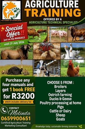 SPECIAL OFFER  just on the MANUALS until 31 July 2026  Special Offer  COMPLETE FARMERS TRAINING