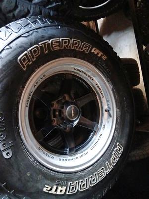 Set 16 Aline mags and Tyres