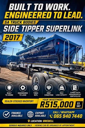 SA Truck Bodies Side Tippers Superlink  2017 Model