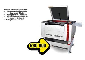 CO2 Laser Cutter and Engraver (90W). With FREE compressor and FREE Chiller.