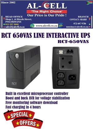 RCT 650VAS UPS WALL SOCKET UPS