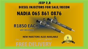 JEEP 2.8 DIESEL INJECTORS FOR SALE - 6 MONTHS WARRANTY