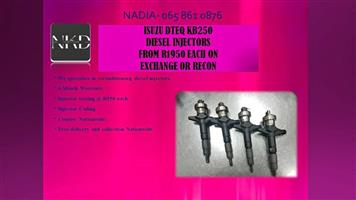 ISUZU DTEQ KB250 DIESEL INJECTORS ON EXCHANGE OR RECON
